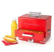 Nostalgia Retro Red Large Hot Dog Steamer