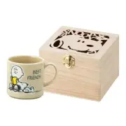 Sanakasa Shoten "PEANUTS" Snoopy Mug Cup 350ml (Wooden) Best Friends Pattern Pre