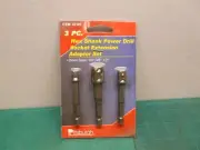 3pc. Hex Drill Socket Adapter Set 42191 NEW Harbor Freight
