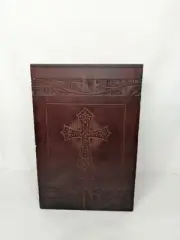 READ DESC* Cremation Urns for Human Ashes Adult Unisex Wooden Carved Cross Box