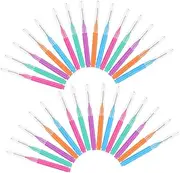 VALICLUD Toothbrush Interdental Brush 50pcs Portable Mini Brushes Flossing Head Soft Bristles Ergonomic Handle Unisex