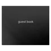Dazzle Quarto Lined Guest Book Landscape (Black)
