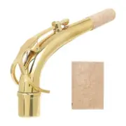 Saxophone Neck Brass Curved Neck Brass Sax Bend Neck with Cork Sheet