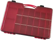 koolsoo Fishing Tackle Box Organizer Container,Utility Box,Portable,44 Grids,Fishing Supplies with Removable Dividers Storage Case, Red