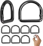 Pretwad Small Carabiner Clips 10Pcs Spring D Rings Spring Snap Hook Carabiner Keychain Key Hooks Buckles Clasp for Sewing Dog Collar Purse Shoulder Bag Chain Paracord Lanyard Trigger D-Rings Keyrings