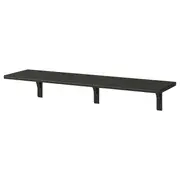 BERGSHULT / RAMSHULT wall shelf, brown-black, 120x30 cm