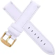 [BeiCheng] CAREG Watch Strap Brown With Rose Gold Clasp Watchband 14mm 18mm 20mm Compatible With DW Daniel Wellington Watch Band Durable (Color : White-Gold Buckle, Size : 22mm)