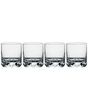 Orrefors Set of 4 Erik Double Old-Fashioned Glasses