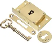 Alipis 1 Set Body furniture lock European style box lock wardrobe lock retro drawer lock spring lock file safety lock antique household Antique file cabinet lock drawer car