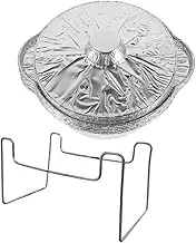 1 Set Aluminum Foil Pans with Lid Disposable Cooking Pots for Grilling Baking and Outdoor Picnics with Stand