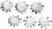 FOYTOKI 6pcs Nail Stencil Steel Plates for Creative Nail Art Design Durable Reusable Manicure Molds for Women for Home Use and DIY