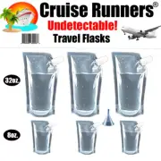 Flask Cruise Kit Rum Runner Sneak Smuggle Alcohol Liquor Wine Booze Bags Plastic