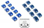 Andis GUIDE Attachment 17 Comb Set&40 UltraEdge Blade*Fit Wahl KM5 KM10 Clippers