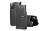 For Samsung Galaxy S20 FE 5G Case SupRShield Pro Luxury Wallet Leather Flip Magnetic Stand Case Cover (Black)