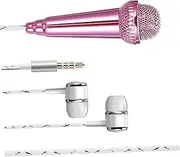 EXQUIMEUBLE Miniature Microphone for Voice Recording Portable Smartphone Tablet Mic Easy Plug Play for Ktv Video Making Singing Durable Design