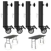 Table Leg Extender with casters, Adjustable Metal Table Leg Extender, Table