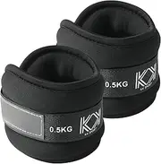 KK Neoprene Ankle Straps Pair - Adjustable Straps for Ankle - Leg Weights Pair for Exercise - Adjustable Leg Straps with Neoprene Padding for Walk, Running, Workouts, & Training