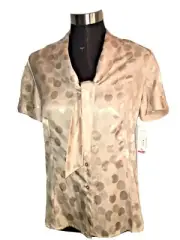 VTG Pendleton Women’s Silk Blouse Front Tie Size 6 Top 29685 NWT MSRP: $118