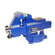 Yost Bench Vise Serrated Pipe Jaws Cast Metal 6-1/2 in. Width 2-Piece Locks