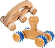 2Pcs Wooden Muscle Massager Roller Handheld Massage Tool for Muscle Relief Lightweight and Portable Design for Home Office Travel Use for Tension Release
