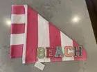 Mud Pie Pink Stripe Beach Towel 55” X 28” NWT