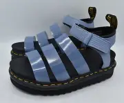 Dr Martens Womens Size 7 Blaire Jelly Zen Blue Platform Sandals Shoes