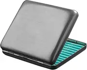 [ARKCHIU] Metal Cigarette Case/Box Portable Cigarette Case Lightweight Pocket Carrying Box Regular Size Silver,One Size