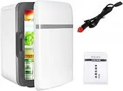 Mini Fridge, 10 Liter Portable Cooler Warmer, AC/DC Skincare Fridge, Stylish Look Compact Refrigerator, Lightweight Beauty Fridge, for Bedroom Office Car Boat Dorm Skincare Cosmetic Medicine,Gray