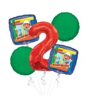 Handy Manny Happy Birthday Balloon Bouquet (5 Balloons), 2nd Birthday |