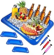 Zerodeko Large Inflatable Serving Bar Ice Cubes Holder Reusable Drink Container for Outdoor Events Random