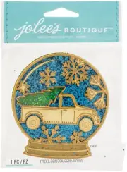 Jolee's Boutique Adhesive Laser-Cut Wood Embellishment-Snow Globe