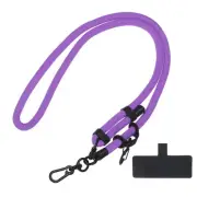 Phone Lanyard Adjustable Neck Wrist Lanyard with Patch Deep Purple 1 Pack