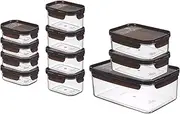 LOCK & LOCK Storage Jars Set of 11 Bisfree, BPA-Free & Airtight - Food Storage Containers with Lid for Fridge, Freezer & Microwave Suitable