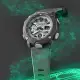 【CASIO 卡西歐】G-SHOCK 綠色光芒 霧面灰 時尚雙顯腕錶 母親節 禮物(GA-2000HD-8A)