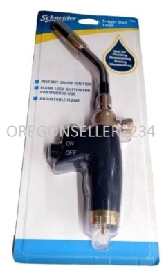 Map Gas Propane Torch Head Trigger Start Welding Brazing Torch Kit Welding Flame