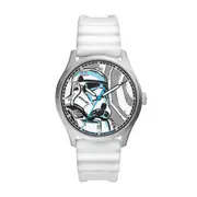 Fossil Special Edition Star Wars Stormtrooper Three-Hand White Silicone Watch SE1108 Stainless Steel 796483610576