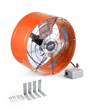 380 mm Gable Mount Fan 1650 CFM Attic Vent Fan with Adjustable Thermostat