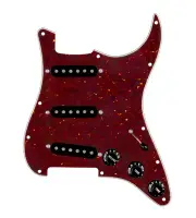 920D Custom Texas Growler Loaded Pickguard for Strat With Black Pickups, Tort...