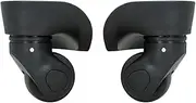 [Vsenkes] 2Pcs Luggage Wheels Travel Case Casters Silent Wear Resistant Smooth Easy Installation Black Trolley Bag Wheels Replace Parts