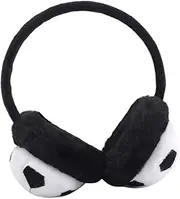 [KAYLRE] Earmuffs Warm Boys and Girls Winter Warm Lovely Cute Fur Cartoon Plush Children Earmuffs Thicken Cover Ears Kids Ear Muffs Headband Warm Earmuffs (Color : Black White)