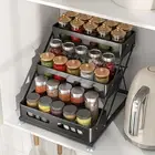 3 Tier Spice Rack Stable Space Saving Seasoning Holder for Pantry Table Cafe