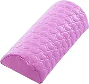 Nail Arm Rest 12x5.5x3 Inch Waterproof Leather Sponged Nail Pillow Hand Rest with Fastening Tape Closure Heart Texture Manicure Hand Pillow Cushion for Salon Use