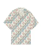 graphic-print cotton shirt XS White