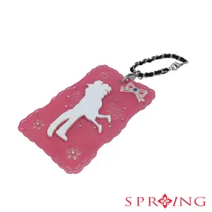 SPRING-時尚壓克力票卡夾吊飾 情人吊飾卡夾 悠遊卡卡夾 禮物推薦-多色