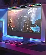 Sound Activated Computer Light Dimmable USB Powered RGB Sound Pickup Music Rhythm Table Lamp for Computer Screen