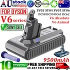 9500mAh Sony Cell Battery for Dyson V6 Animal SV03 SV04 SV05 SV09 DC58 / Filter