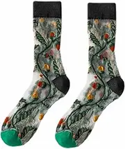 [Dusehu] Floral Ankle Socks | Breathable Ventilation Ankle Socks | Breathable Ventilation Ankle Socks, Embroidered Floral Design For