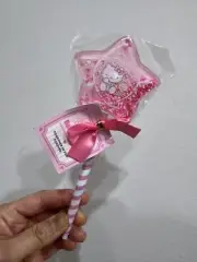Sanrio Hello Kitty Pink Star Confetti Candy Pen Trinket Plush
