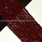 4mm Natural Faceted Red Jade Round Gemstone Loose Beads 15'' AAA+