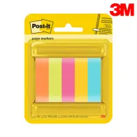 在飛比找momo購物網優惠-【3M】Post-it 5色標籤紙 1.5x5cm 670-